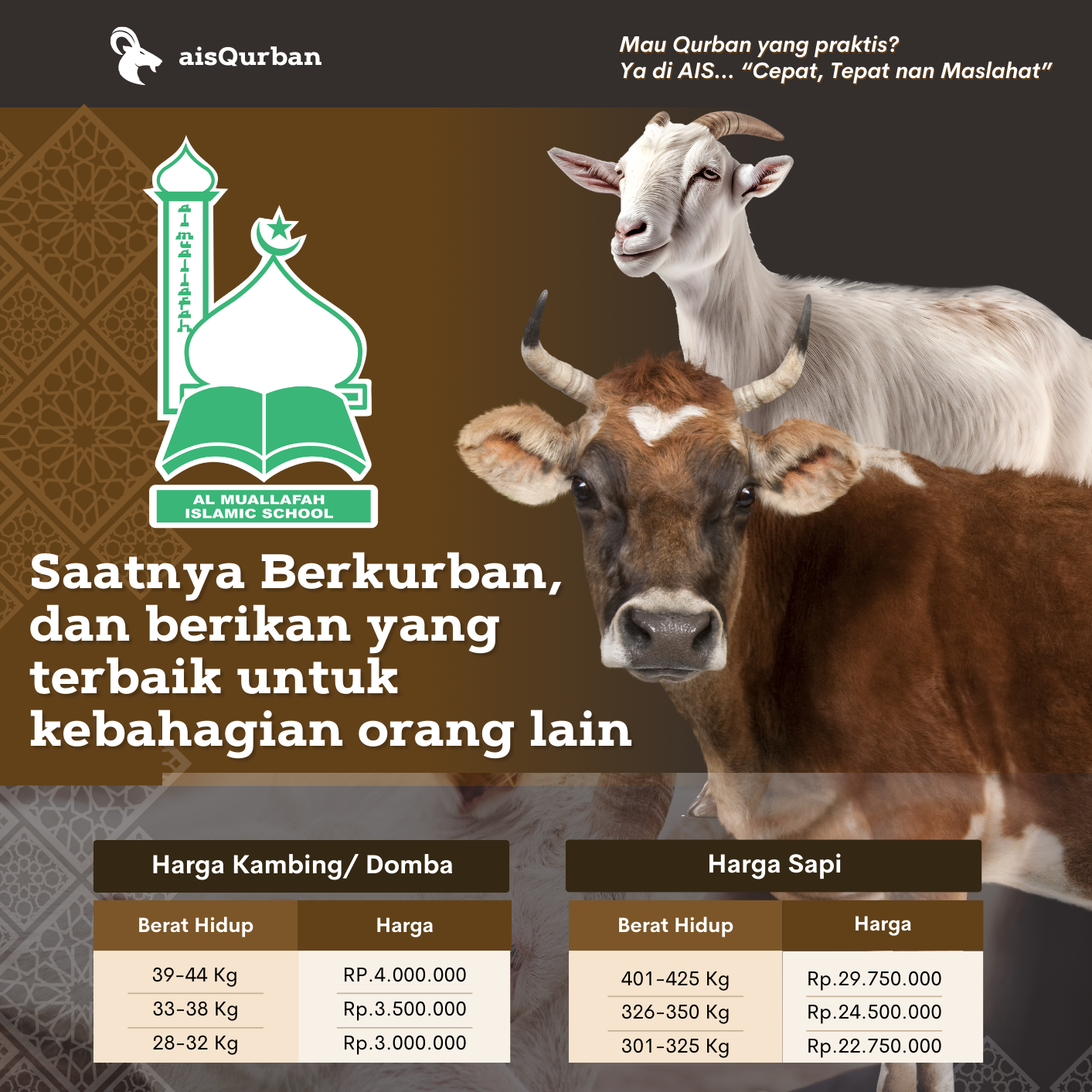 AIS Qurban : Saatnya berkurban dan berikan yang terbaik untuk kebahagiaan orang lain